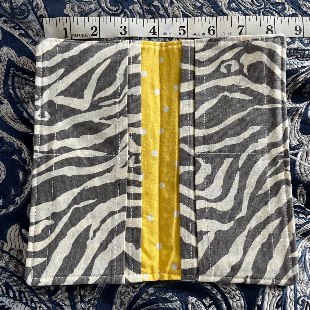 Handmade fabric wallet‎ billfold washable cotton baseball monkeys zebra NEW - Picture 4 of 16